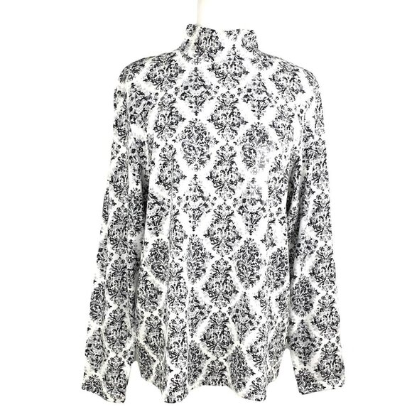 KAREN SCOTT Tops Long Sleeve Mock Neck Women's Sweaters Gray Plus Size 0X - Picture 2 of 10